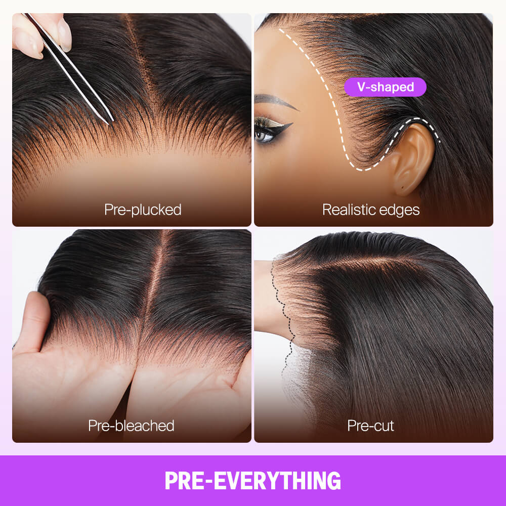 6x5 Pre-cut Glueless Wig - Deep Wave