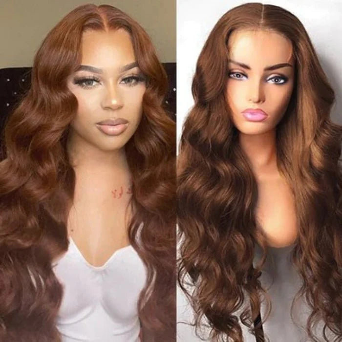 13x4 Luxury Lace Front Wig-Chocolate Brown-Loose Body Wave & Straight