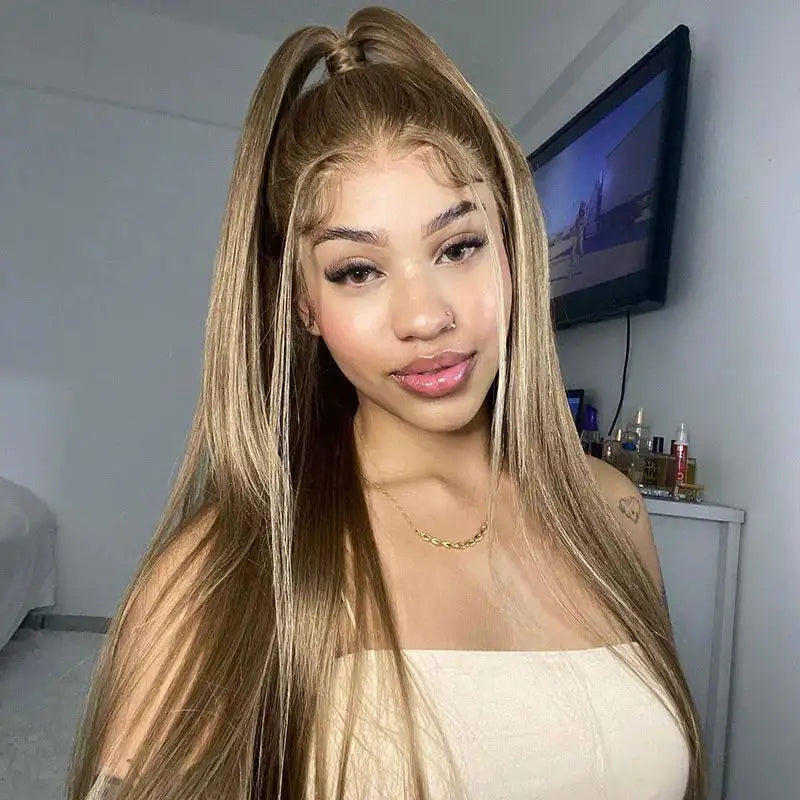 13x4 Luxury Lace front Wig- 613 Highlight Body Wave & Straight
